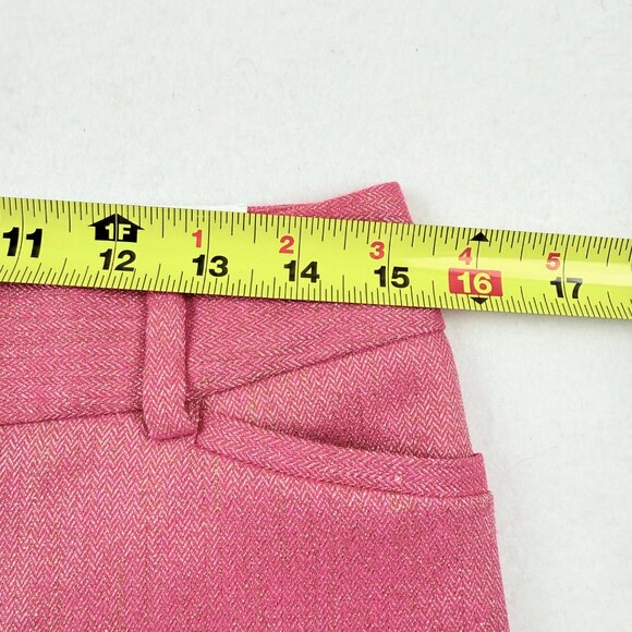 Liz Claiborne Womens Frozen Berry Metallic Contoured Waistband Trouser Sz 4P NWT - Picture 9 of 12